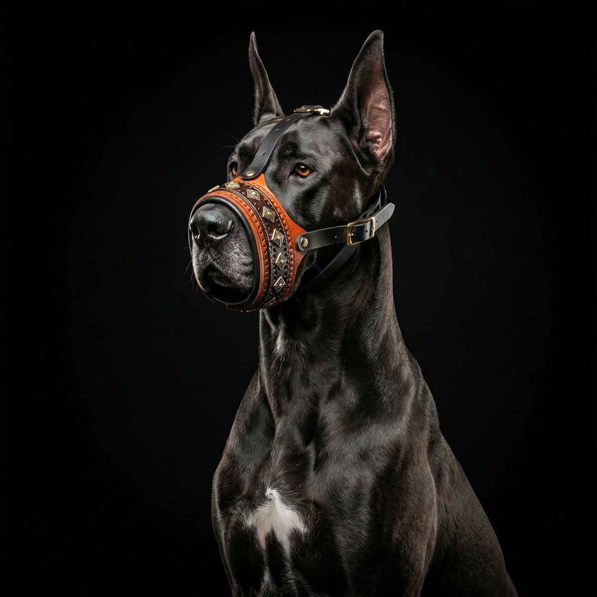 The "Balteus" leather muzzle BROWN
