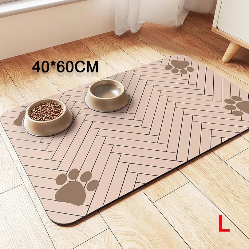 Waterproof Pet Feeding Mat - Absorbent Placemat for Dog & Cat Bowls - A Horizon Dawn