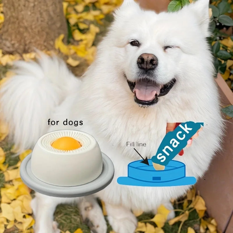 Slow Feeder Lick Bowl for Dogs & Cats | Rolling Ball Snack Feeder