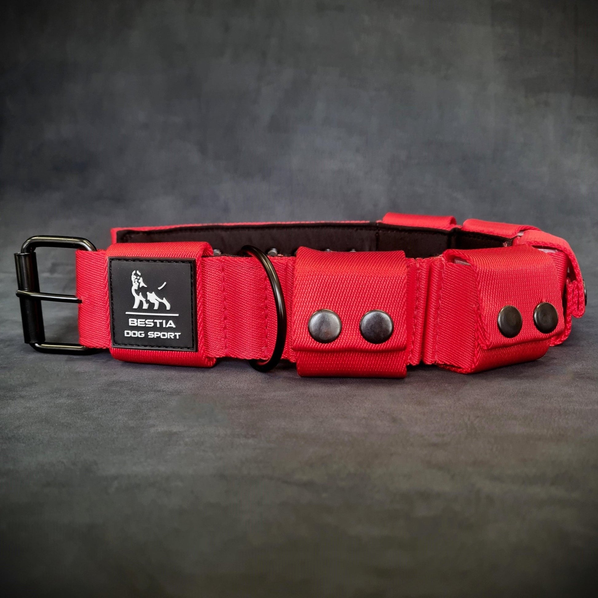 Bestia Weighted Training Collar | Removable Weights | Red | Large Breeds - A Horizon Dawn