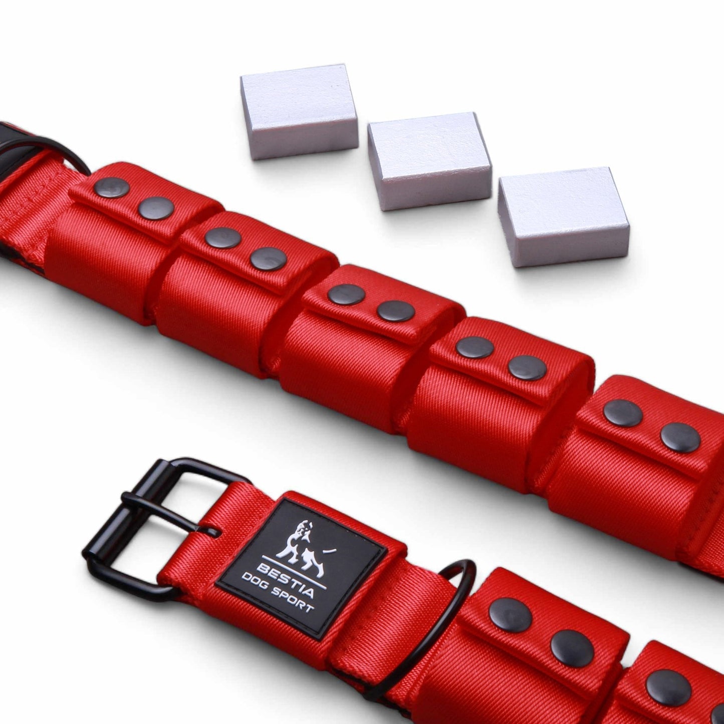 Bestia Weighted Training Collar | Removable Weights | Red | Large Breeds - A Horizon Dawn