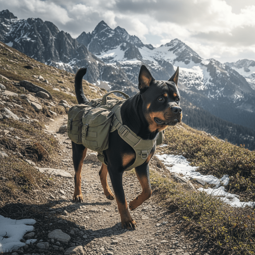 Military Tactical Dog Harness Set | Complete K9 Gear with Bags & Patches - A Horizon Dawn