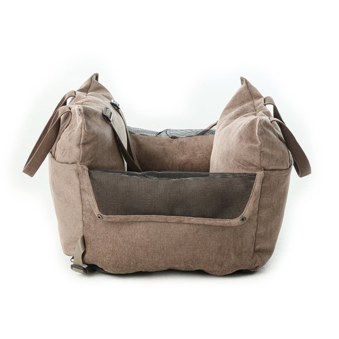 Puff Guard Dog Car Seat in Camel - Premium Safety & Comfort for Travel - A Horizon Dawn