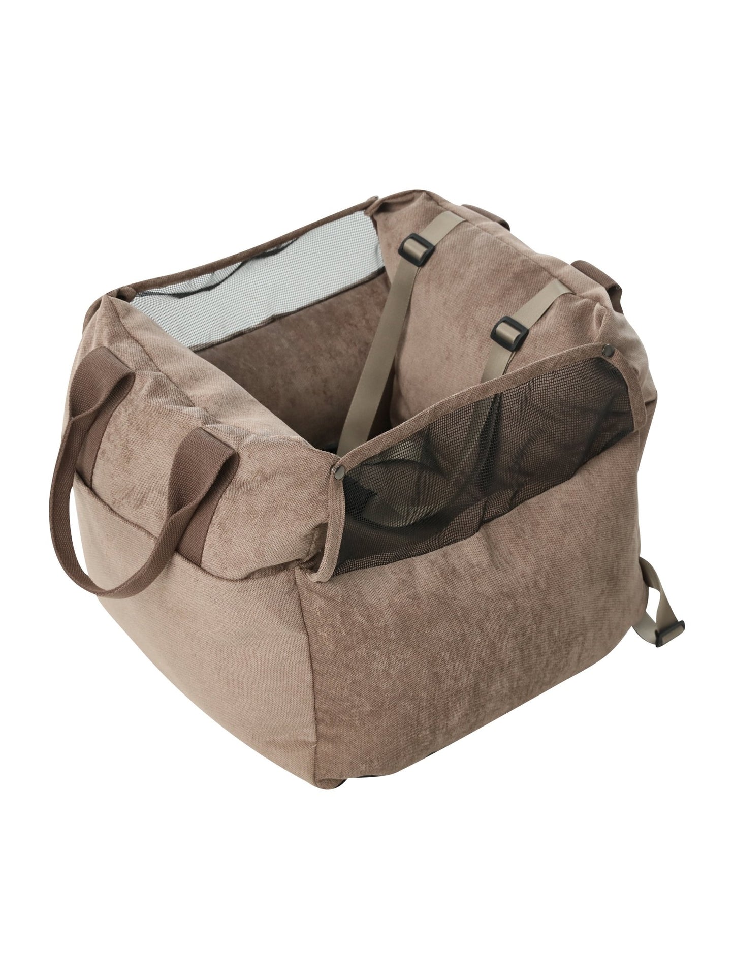 Puff Guard Dog Car Seat in Camel - Premium Safety & Comfort for Travel - A Horizon Dawn