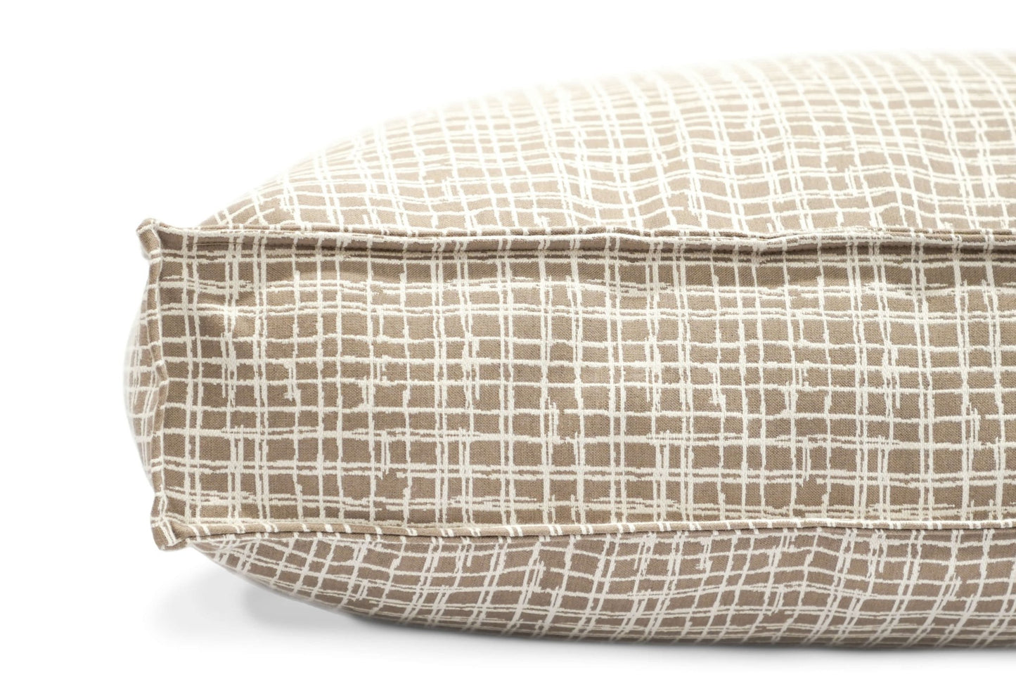Round Pet Bed in Dapper Dalmatian - USA Made Sunbrella Fabric - A Horizon Dawn