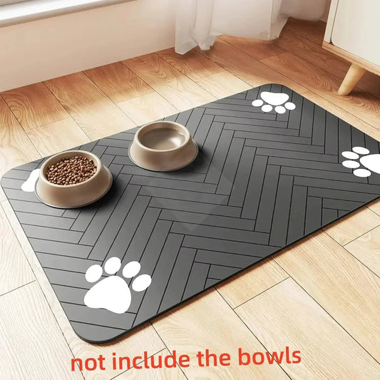 Waterproof Pet Feeding Mat - Absorbent Placemat for Dog & Cat Bowls - A Horizon Dawn