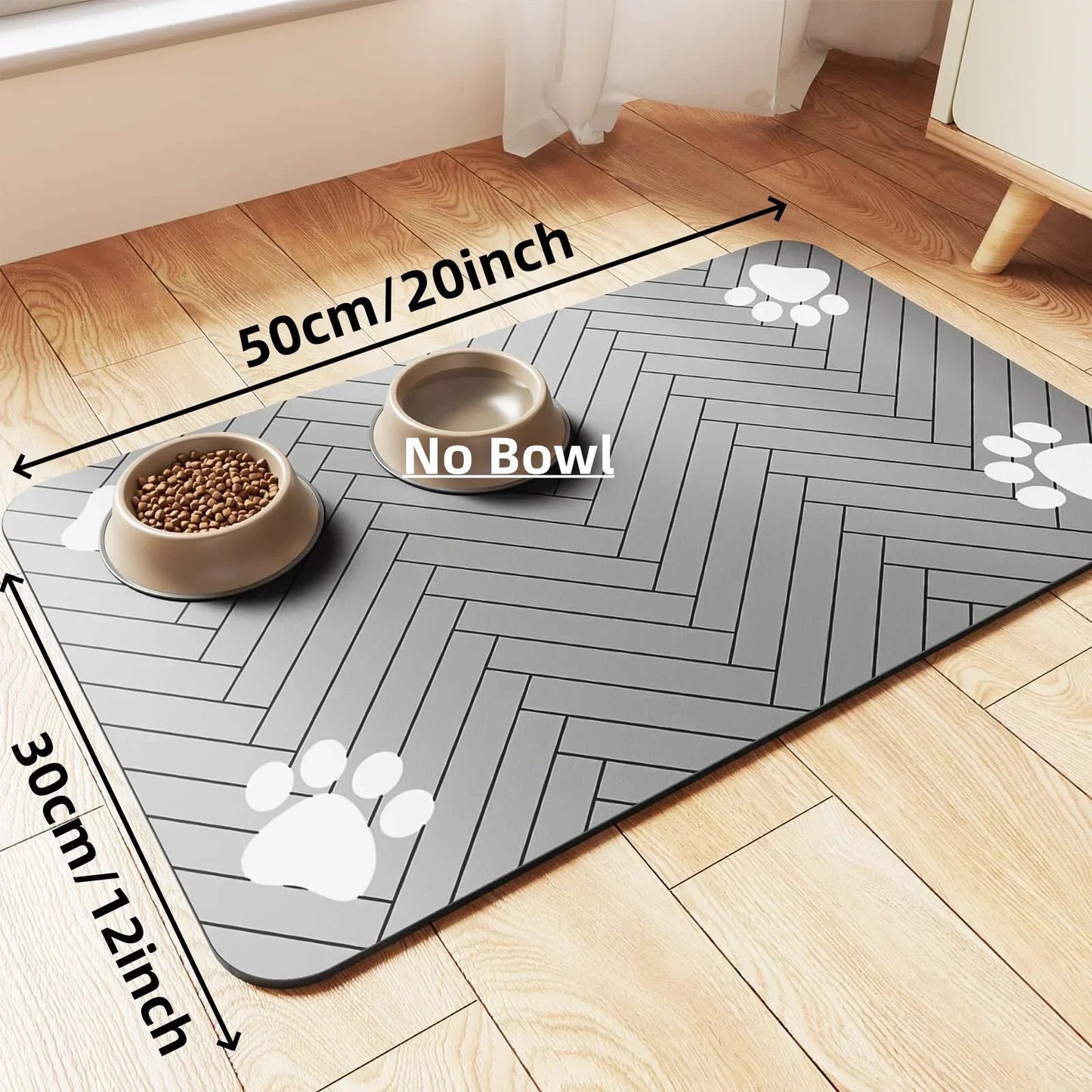 Waterproof Pet Feeding Mat - Absorbent Placemat for Dog & Cat Bowls - A Horizon Dawn