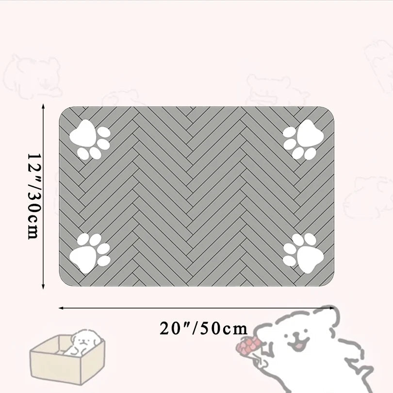 Waterproof Pet Feeding Mat - Absorbent Placemat for Dog & Cat Bowls - A Horizon Dawn