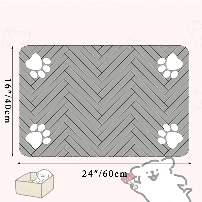 Waterproof Pet Feeding Mat - Absorbent Placemat for Dog & Cat Bowls - A Horizon Dawn