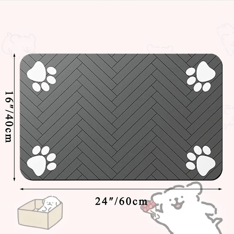 Waterproof Pet Feeding Mat - Absorbent Placemat for Dog & Cat Bowls - A Horizon Dawn