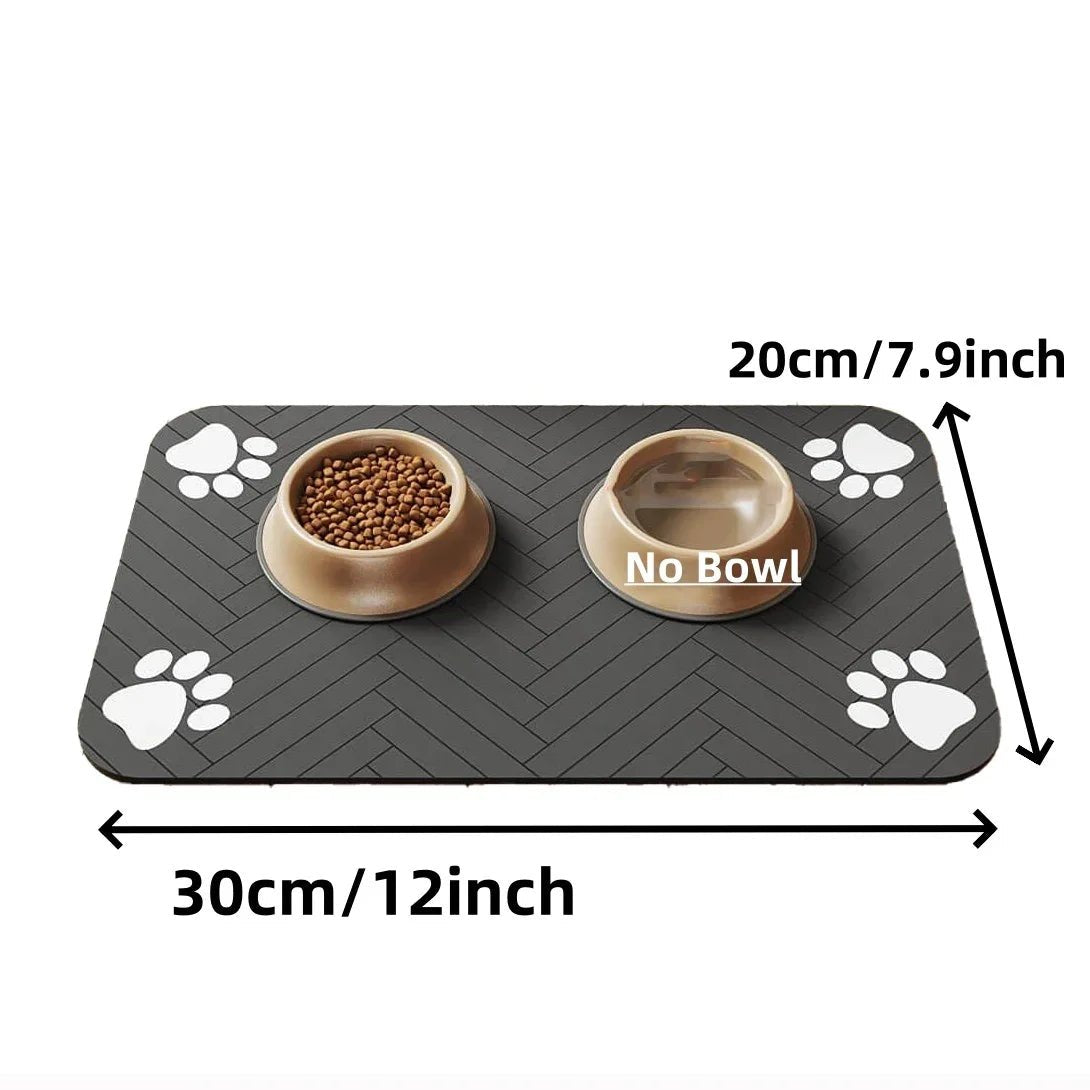 Waterproof Pet Feeding Mat - Absorbent Placemat for Dog & Cat Bowls - A Horizon Dawn